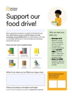 Fundraiser and Food Drive Flyer