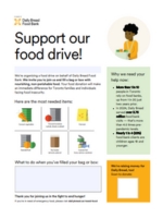 Fundraiser and Food Drive Flyer